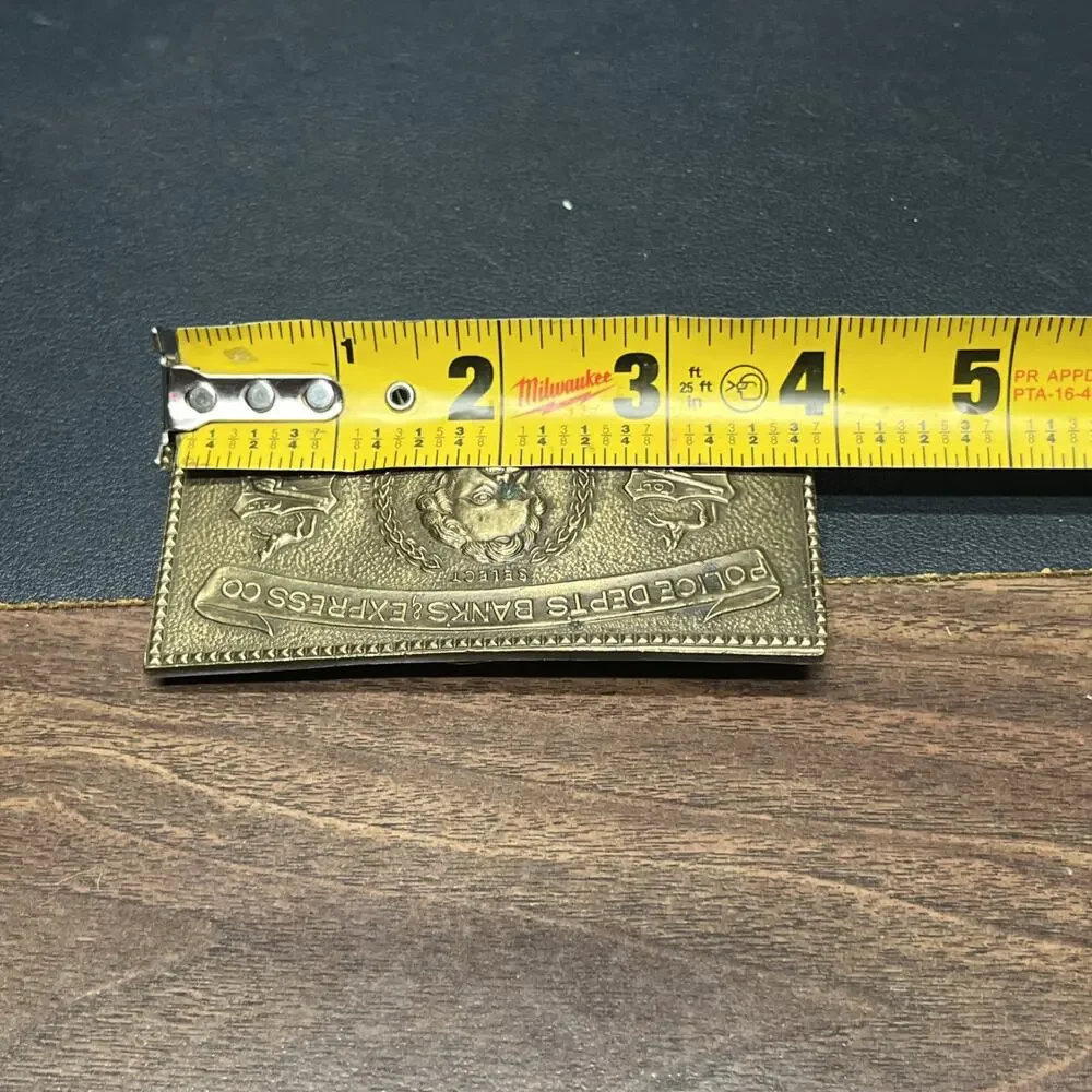 Police Depts Banks & Express Co. Colts Firearms Mfg.Co. Vtg. Signed Belt Buckle